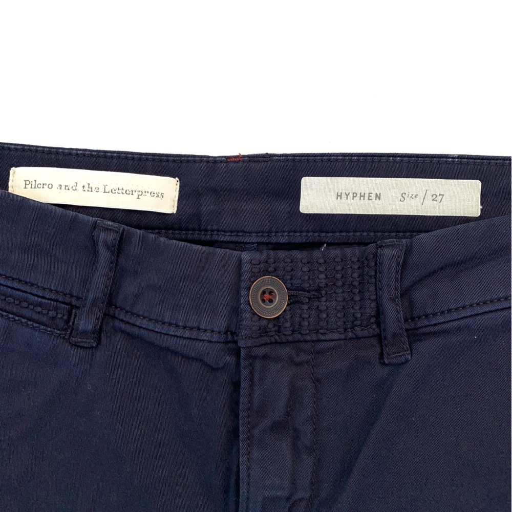 Anthropologie NEW Pilcro and the Letterpress Navy Blue Chino Shorts size 27 - Picture 8 of 15